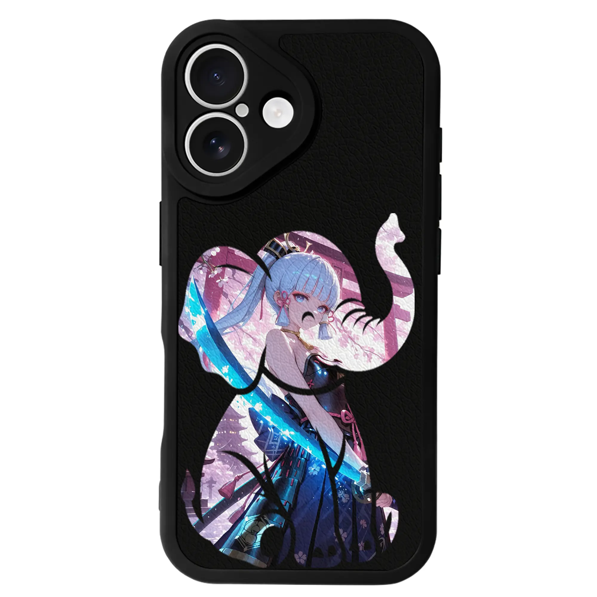 原 神 グッズ 神里綾華 - IPhone 16シリーズ対応 ・ シリコンスマホケース ・ レザー調 ・ 高精度フィット ・ 耐衝撃 ・ ワイヤレス充電対応 ・ 精密カット